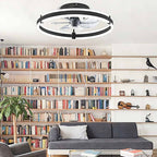 Ceiling Light Fixture with Dual LED Ring Design and Round Shape