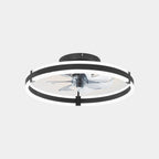 Ceiling Light Fixture with Dual LED Ring Design and Round Shape