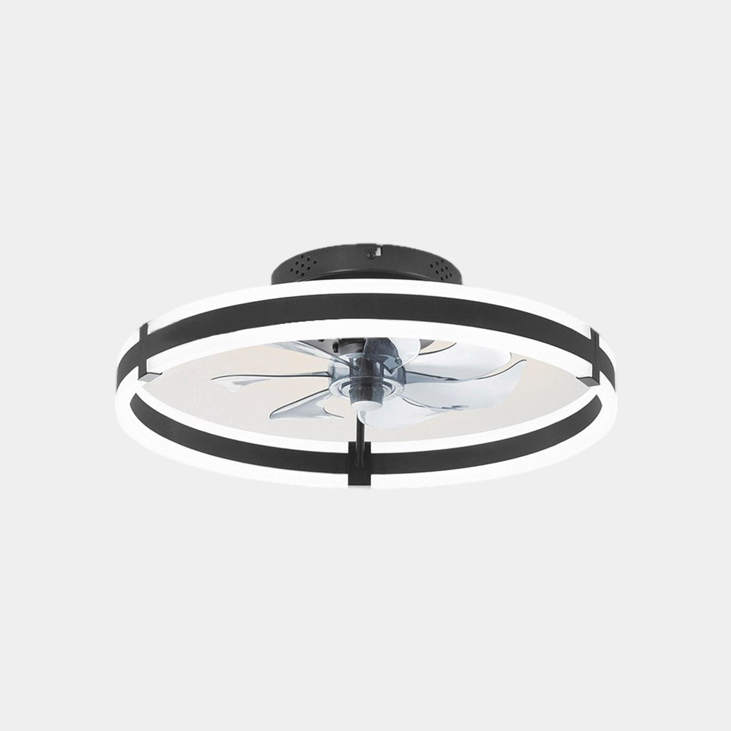 Ceiling Light Fixture with Dual LED Ring Design and Round Shape