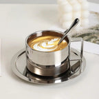 Modern Stainless Steel Coffee Cup Set