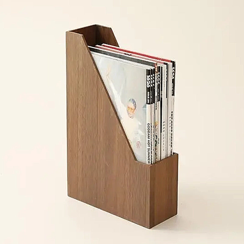Elegant Wooden Magazine Organizer for Home and Office
