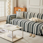 Timeless Striped Chenille Sofa Cover – Breathable Fabric
