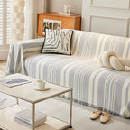 Timeless Striped Chenille Sofa Cover – Breathable Fabric