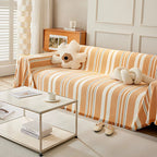Timeless Striped Chenille Sofa Cover – Breathable Fabric