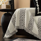 Microfiber Sofa Protector - Chevron Pattern for Couch and Sectional