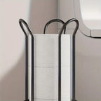 Toilet Paper Holder Stand - Sturdy Iron Construction with Chrome Coating