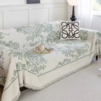 Soft Chenille Sofa Slipcover with Tree Pattern