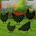 Rustic Metal Garden Decor Set - Weather Resistant Outdoor Art