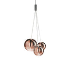 Adjustable Height Bubble Pendant Light – Contemporary Glass and Metal for Home and Kitchen