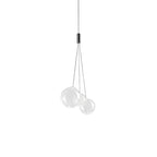 Adjustable Height Bubble Pendant Light – Contemporary Glass and Metal for Home and Kitchen