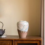 Serene Shores Artisan Flower Vase