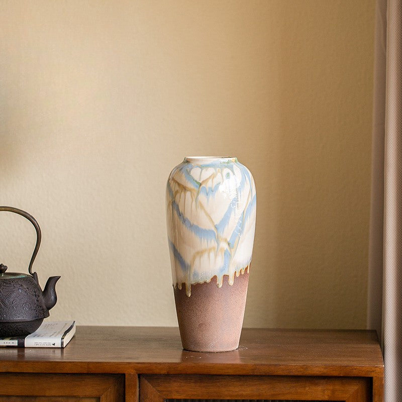 Serene Shores Artisan Flower Vase