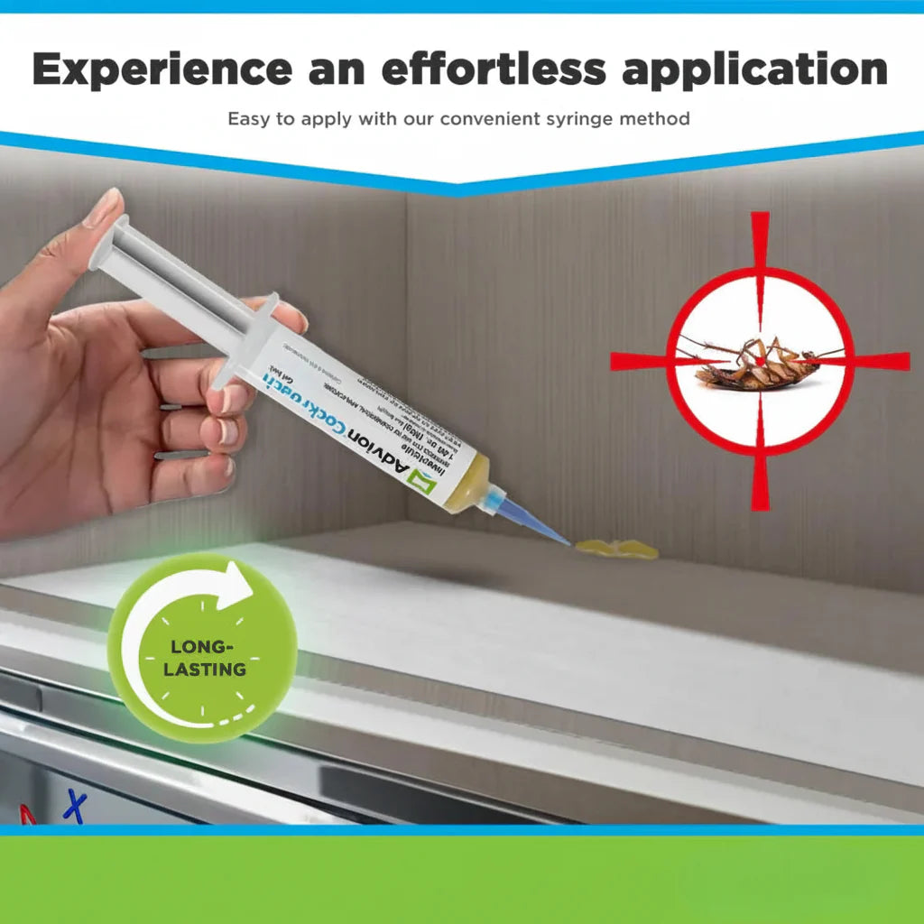 Cockroach Elimination Gel for Indoor Pest Control – Syringe Applicator