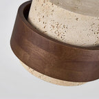 Cylinder Pendant Light in Travertine Finish