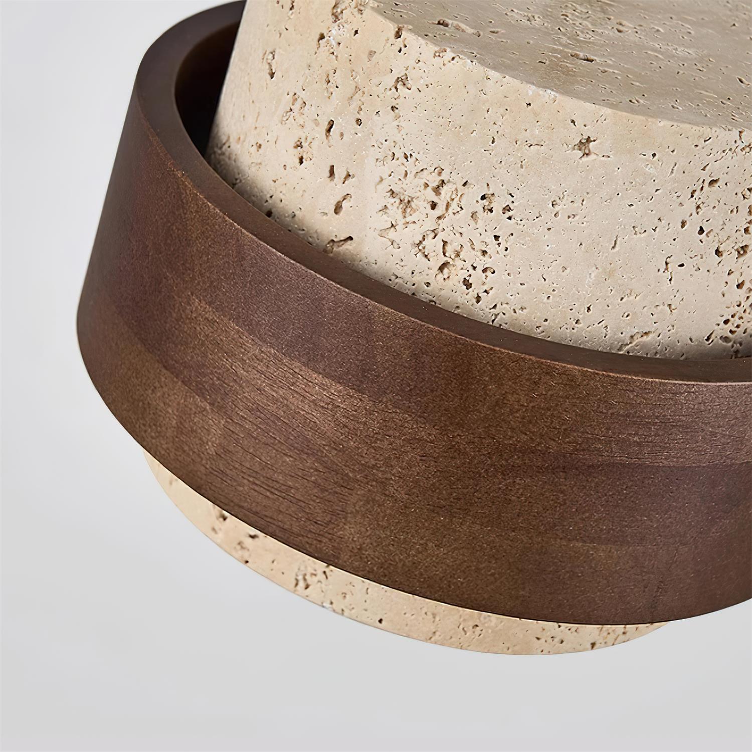Cylinder Pendant Light in Travertine Finish