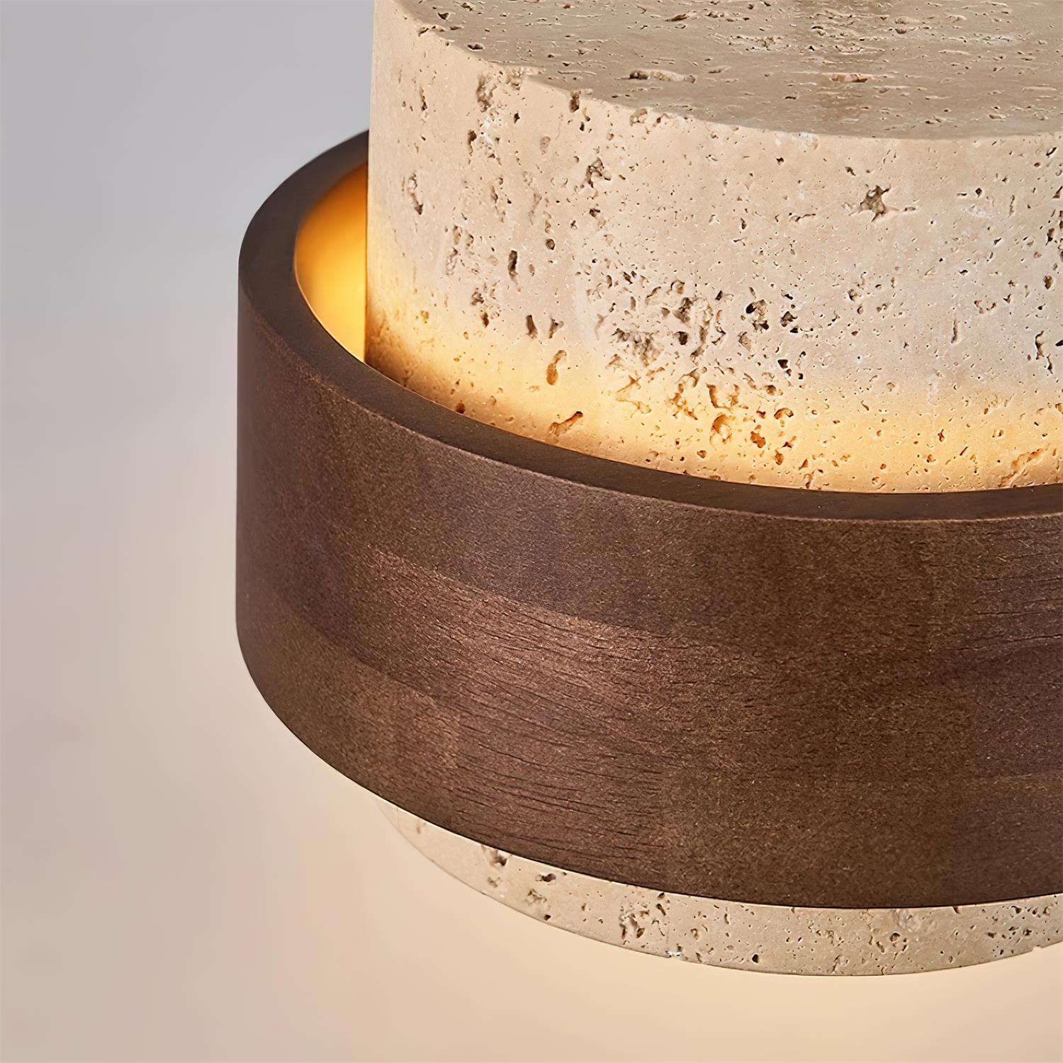 Cylinder Pendant Light in Travertine Finish