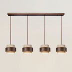 Cylinder Pendant Light in Travertine Finish
