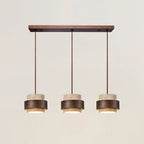 Cylinder Pendant Light in Travertine Finish