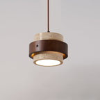 Cylinder Pendant Light in Travertine Finish