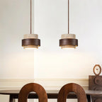 Cylinder Pendant Light in Travertine Finish