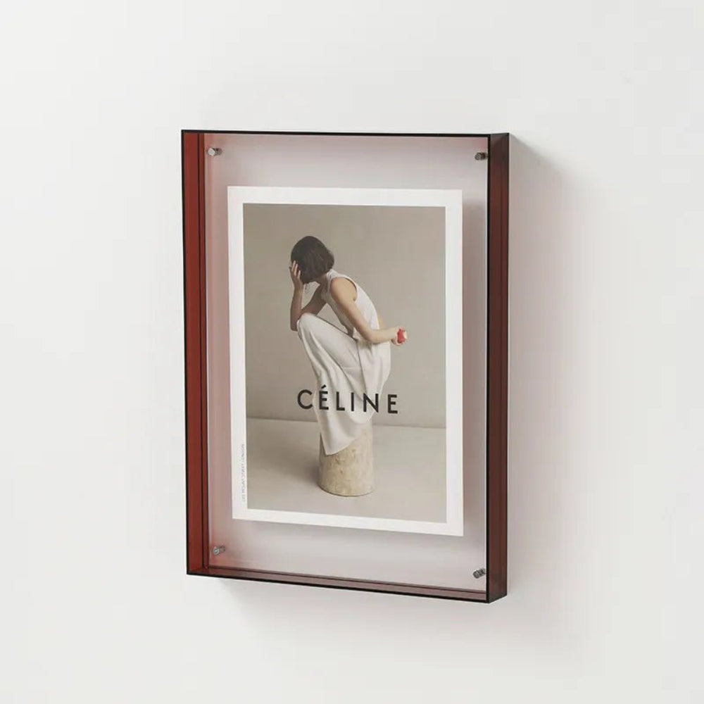 Clear Acrylic Wall-Mounted Picture Display Frame