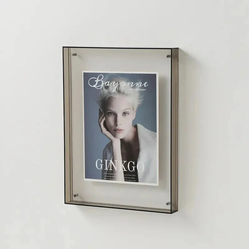 Clear Acrylic Wall-Mounted Picture Display Frame