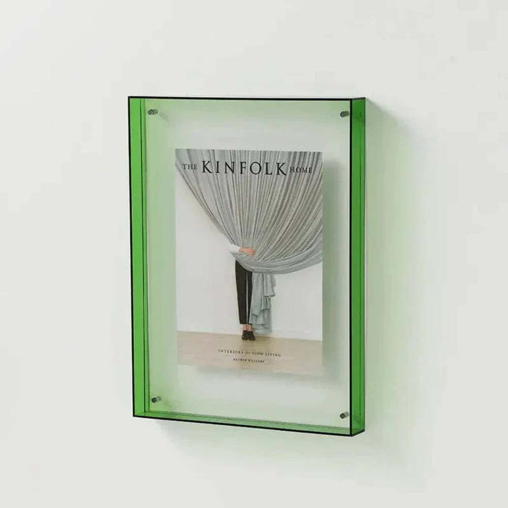 Clear Acrylic Wall-Mounted Picture Display Frame