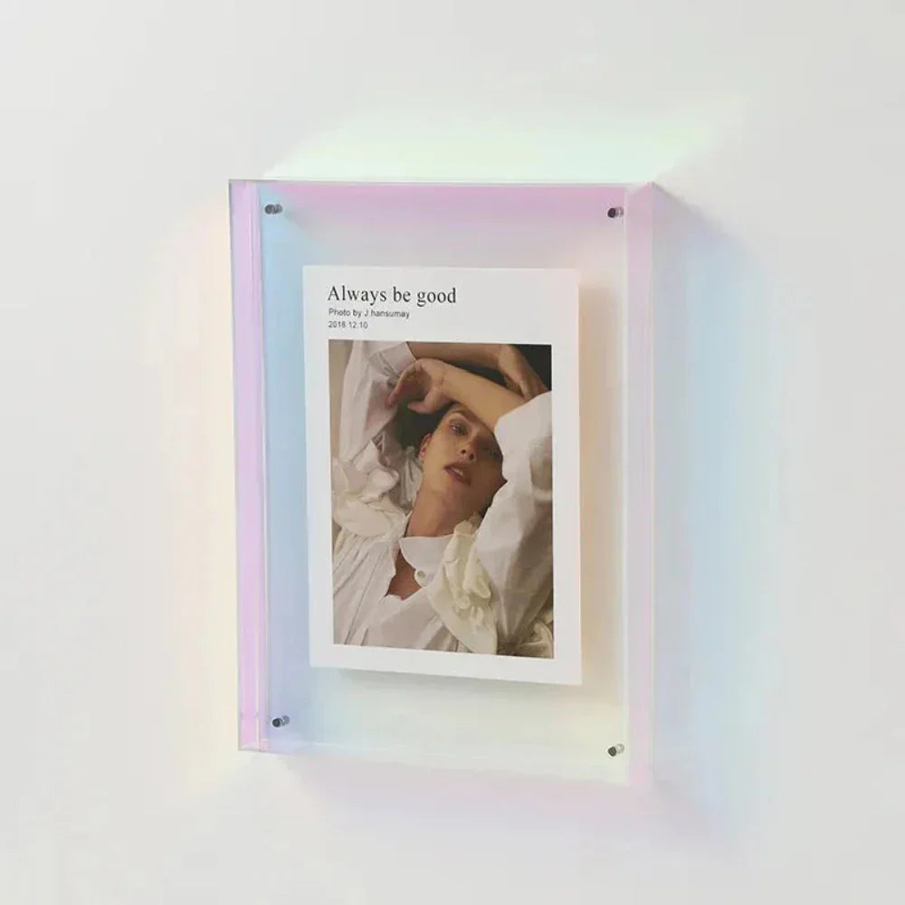 Clear Acrylic Wall-Mounted Picture Display Frame