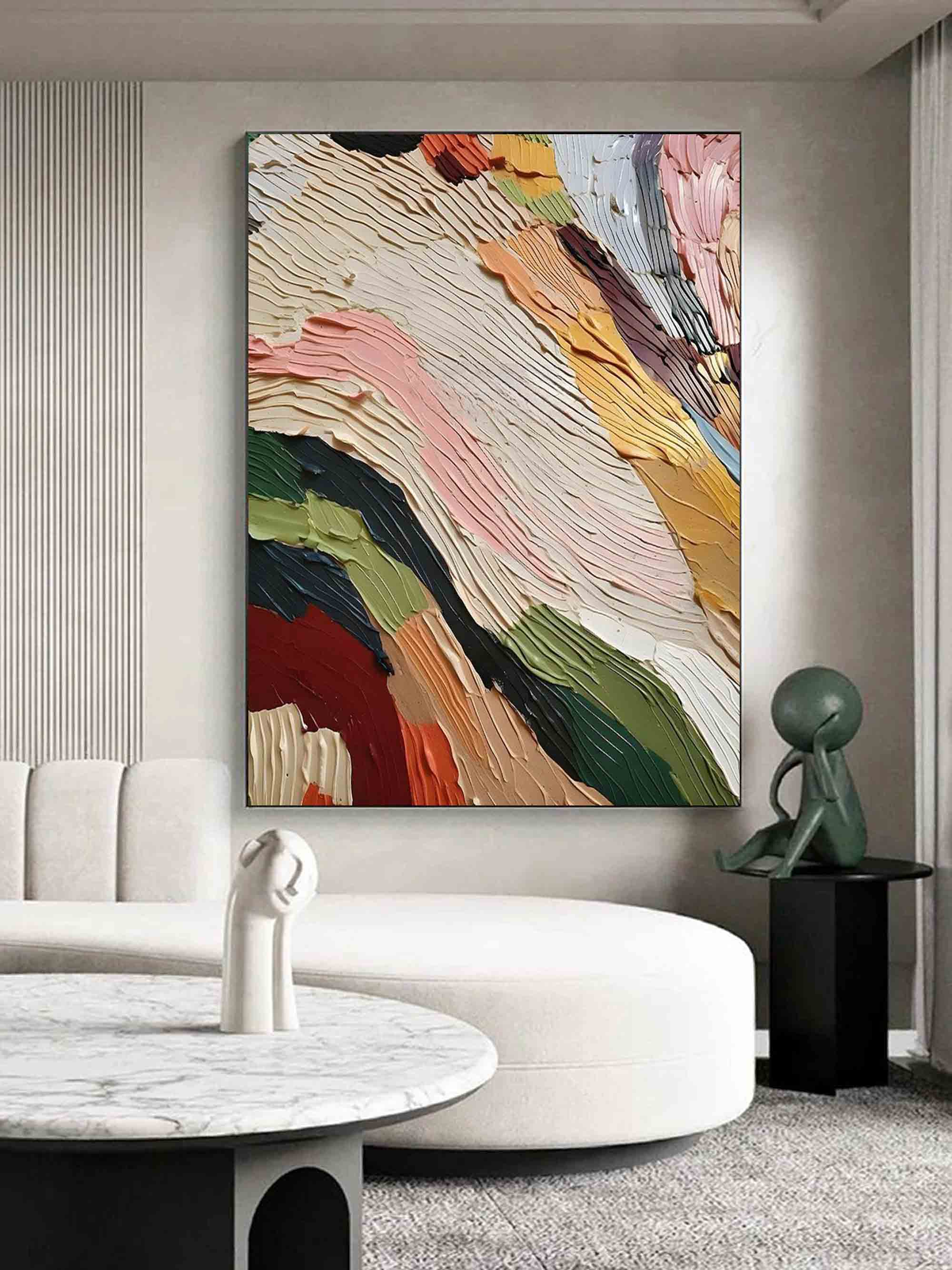 Customizable Wall Art – Colorful Abstract Minimalist Canvas for Modern Decor