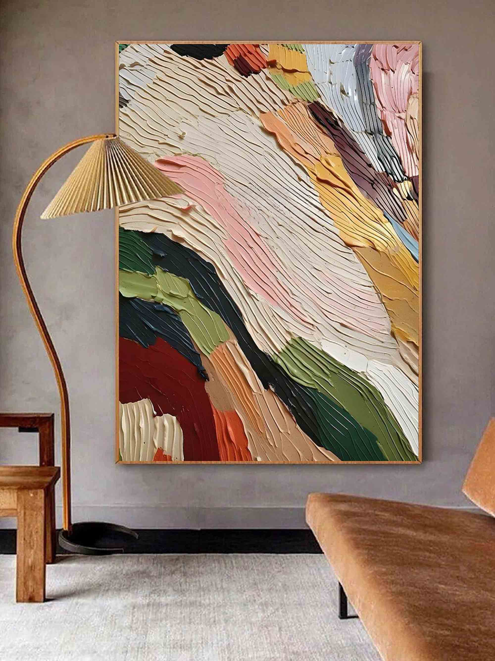 Customizable Wall Art – Colorful Abstract Minimalist Canvas for Modern Decor