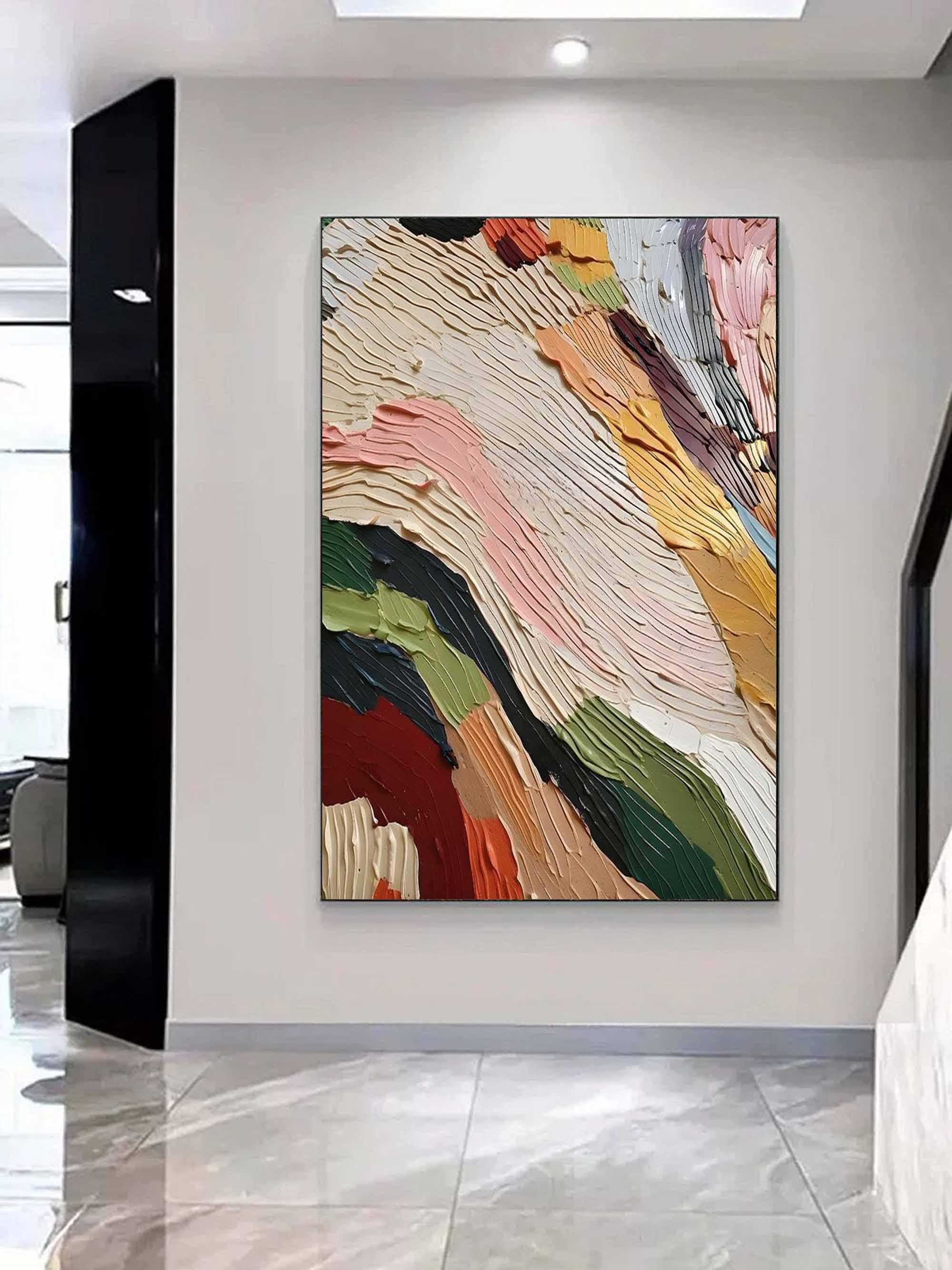 Customizable Wall Art – Colorful Abstract Minimalist Canvas for Modern Decor