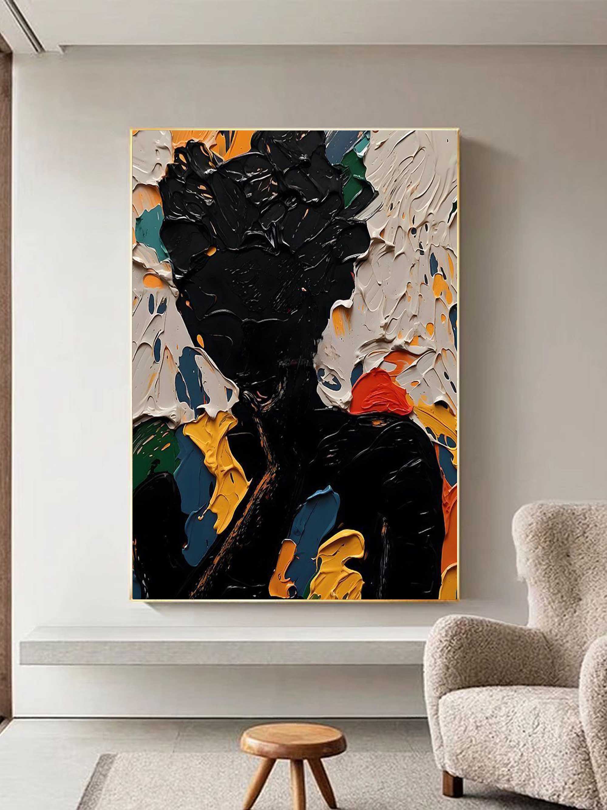 Abstract Minimalist Canvas Artwork – Custom Size and Framing Available