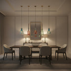 Vibrant Hanging Glass Light Fixture