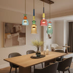 Vibrant Hanging Glass Light Fixture