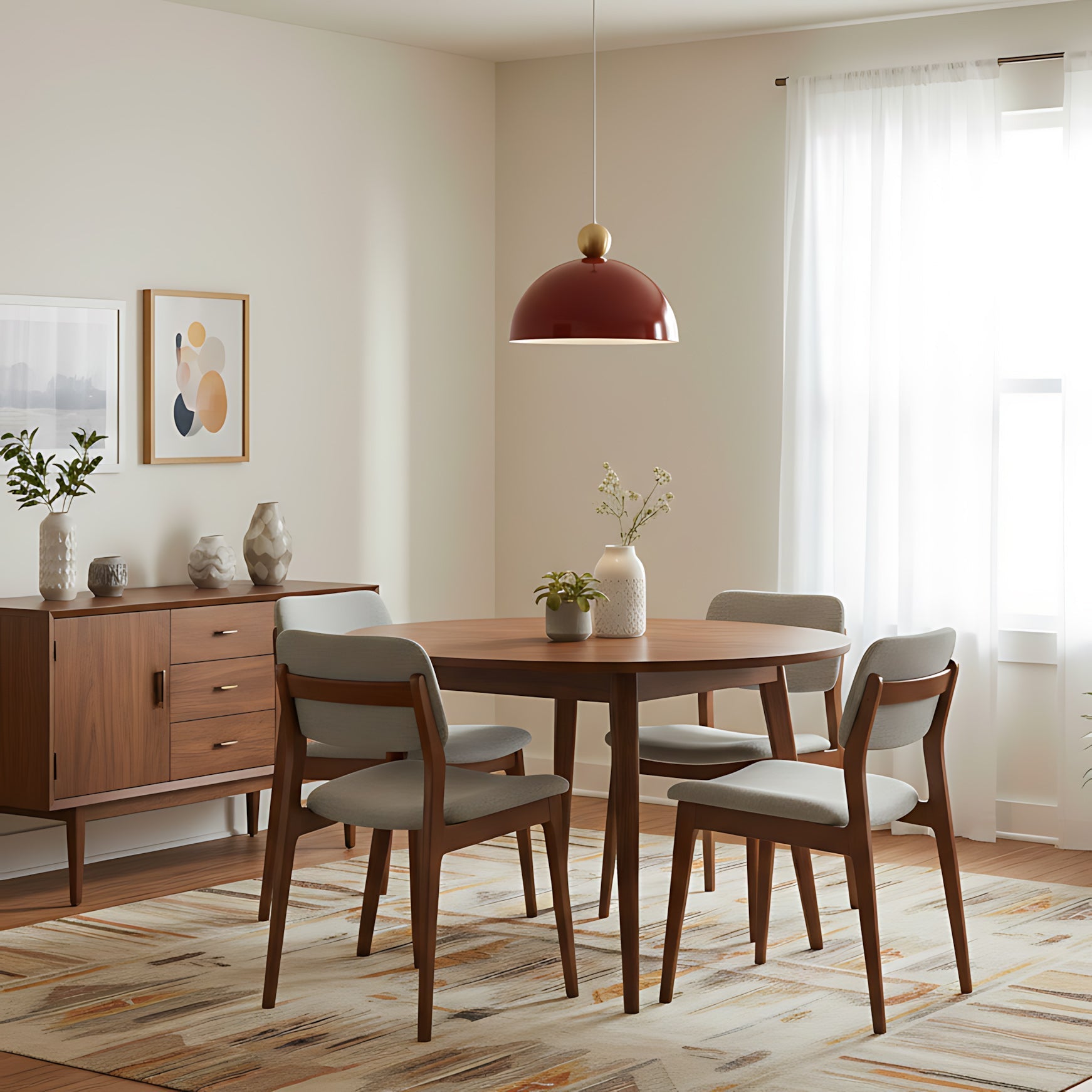 Adjustable Height Iron Pendant Light – Colorful Fixture for Modern Kitchens