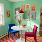 Adjustable Height Iron Pendant Light – Colorful Fixture for Modern Kitchens