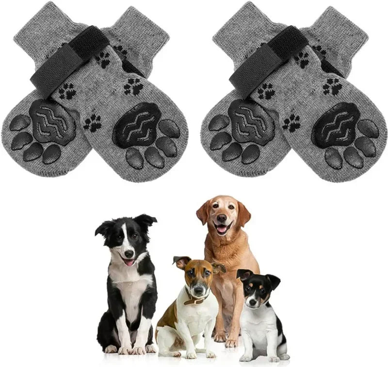 Secure Grip Cotton Dog Socks for Safety and Comfort