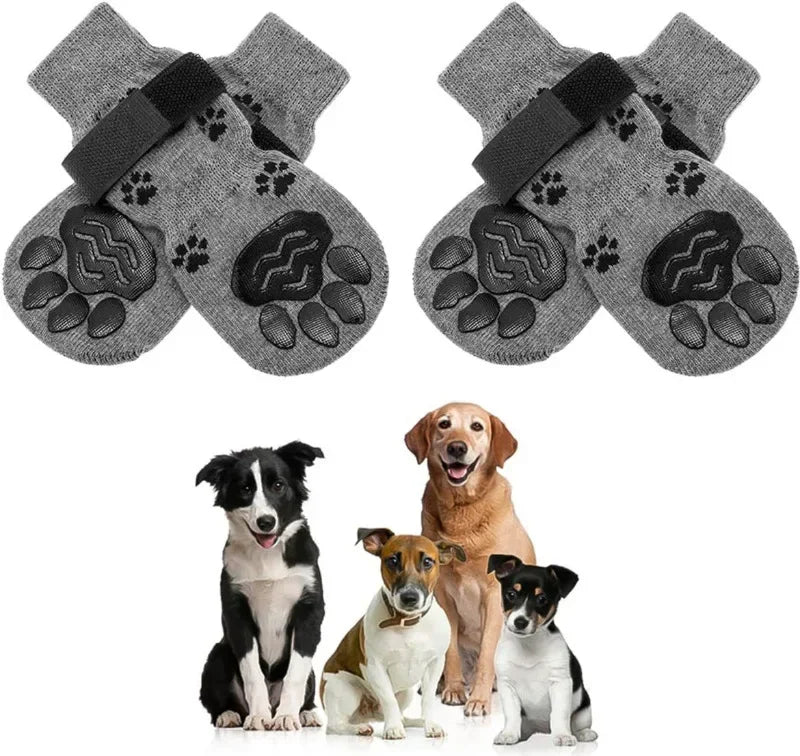 Secure Grip Cotton Dog Socks for Safety and Comfort