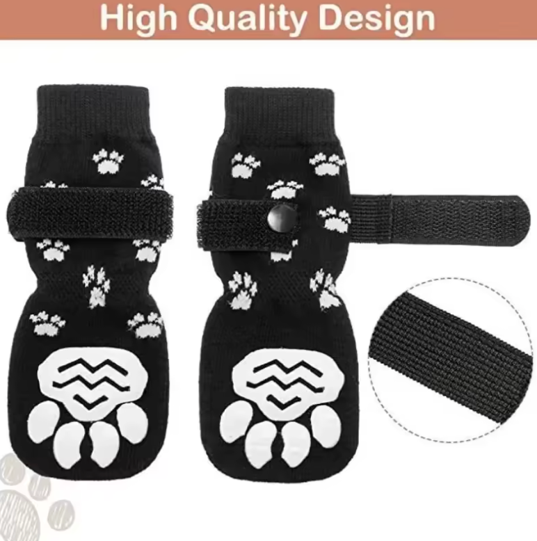 Secure Grip Cotton Dog Socks for Safety and Comfort