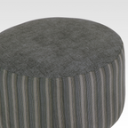 Charcoal Pebble Ottoman with Wooden Legs – Multifunctional Footrest & Seating