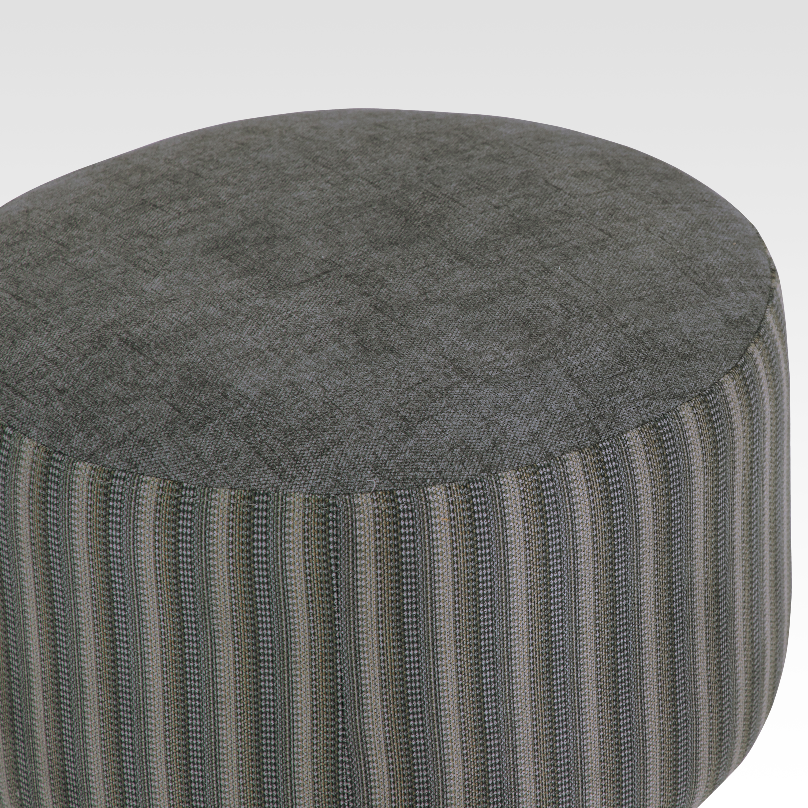 Charcoal Pebble Ottoman with Wooden Legs – Multifunctional Footrest & Seating