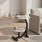 Mobile Mini Side Table with Two Tiers – Modern Compact Design