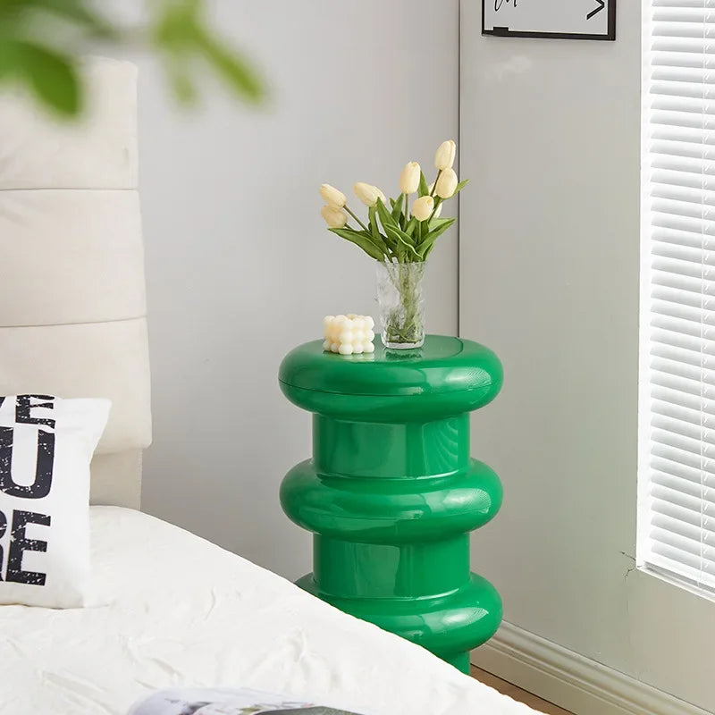 Multifunctional Plastic Stool and Side Table – Scandinavian Design for Living Room and Bedroom