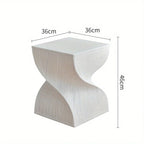 Minimalist Side Table with Wood-Like Edge – Compact Scandinavian Style