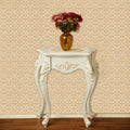 Elegant Entryway Console Table with Arc Carved Legs in Pine and Resin