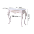 Elegant Entryway Console Table with Arc Carved Legs in Pine and Resin