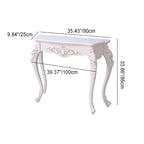 Elegant Entryway Console Table with Arc Carved Legs in Pine and Resin