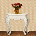 Elegant Entryway Console Table with Arc Carved Legs in Pine and Resin