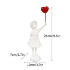 Modern Art Figurine | Flower Thrower Statue Inspired by Street Art for Home or Office Decoration