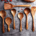 Handcrafted Wooden Kitchen Tool Set – Non-Scratch Cooking Utensils